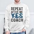 Repeat Yes Swim Coach Swimming Coach Sweatshirt Gifts for Old Men Repeat Yes Swim Coach Swimming Coach Sweatshirt Gifts for Old Men