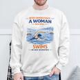 Swimming Never Underestimate A Woman Swim In Her Seventies Sweatshirt Gifts for Old Men Swimming Never Underestimate A Woman Swim In Her Seventies Sweatshirt Gifts for Old Men