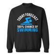 100 Chance Of Swimming Swimmer Swimming Sweatshirt, trending gift 100 Chance Of Swimming Swimmer Swimming Sweatshirt, trending gift