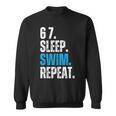 67 Sleep Swim Repeat Swimming Swimmer 67 Meme Sweatshirt, trending gift