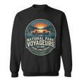 National Park Voyageurs Retro Sunset Canoe Paddling Badge Sweatshirt, trending gift