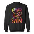 Peace Love Swim Swimming Tie Dye Swimmer Swimming Swim Team Sweatshirt, trending gift Peace Love Swim Swimming Tie Dye Swimmer Swimming Swim Team Sweatshirt, trending gift