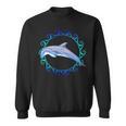 Swimming Dolphin Maori Sun Tribal Waves 2-Sided Sweatshirt, trending gift