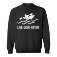 Women's Kayaking Live Love Kayak Kayaker Canoe Boat Paddling Lover Sweatshirt, trending gift