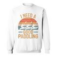 I Need A Good Paddling Retro Sunset Canoe Raglan Baseball Tee Sweatshirt, trending gift