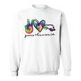 Peace Love Swim Tie Dye Swimmer Swimming Summer Trip Sweatshirt, trending gift Peace Love Swim Tie Dye Swimmer Swimming Summer Trip Sweatshirt, trending gift