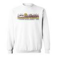 Trendy Canoe Silhouette Colourful Landscape Raglan Baseball Tee Sweatshirt, trending gift