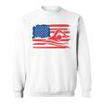 Vintage American Flag Swim Team Swimmer Funny Swimming Gift Sweatshirt, trending gift