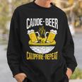 Canoe Beer Campfire Repeat Kayak Canoe Sweatshirt Gifts for Him