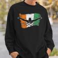 Cool Ireland Flag Vintage Irish Flag Swimmer Fly Swimming Sweatshirt Gifts for Him