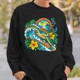 Green Sea Turtle Surfs Past a Canoe Paddle Sleeveless Sweatshirt Gifts for Him Green Sea Turtle Surfs Past a Canoe Paddle Sleeveless Sweatshirt Gifts for Him