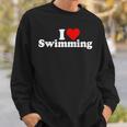 I LOVE HEART SWIMMING Sweatshirt Gifts for Him