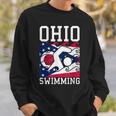 Ohio Flag Swimming Team Swim Swimmer US State Sweatshirt Gifts for Him