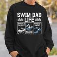 Swim Dad Life Swimmer Father's Day Swimming Daddy Sweatshirt Gifts for Him