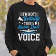 Swim Dad Voice Swimming Dad Of A Swimmer Father Sweatshirt Gifts for Him