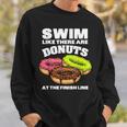 Swimming Donut Men Women Swimmer Sports Athlete Sweatshirt Gifts for Him Swimming Donut Men Women Swimmer Sports Athlete Sweatshirt Gifts for Him