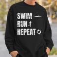 Swimrun Endurance Sports Swimming Running Swim Run Sweatshirt Gifts for Him