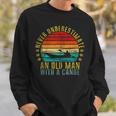 Never Underestimate An Old Man With a Canoe Retro Sleeveless Sweatshirt Gifts for Him Never Underestimate An Old Man With a Canoe Retro Sleeveless Sweatshirt Gifts for Him