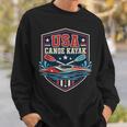 USA Canoe Kayak Paddling American Flag Emblem Sweatshirt Gifts for Him USA Canoe Kayak Paddling American Flag Emblem Sweatshirt Gifts for Him