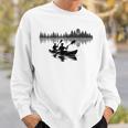 Canoe Silhouette Forest Lake Reflection Sweatshirt Gifts for Him Canoe Silhouette Forest Lake Reflection Sweatshirt Gifts for Him
