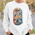 Find Peace Paddle On Canoe Mountain Sunset Sweatshirt Gifts for Him