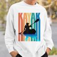 Kayaking Kayak Retro Art Canoe Raglan Baseball Tee Sweatshirt Gifts for Him