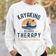 Kayaking Therapy Kayaker Canoe Paddle Lake River Sweatshirt Gifts for Him