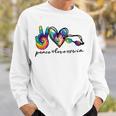Peace Love Swim Tie Dye Swimmer Swimming Summer Trip Sweatshirt Gifts for Him Peace Love Swim Tie Dye Swimmer Swimming Summer Trip Sweatshirt Gifts for Him