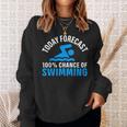 100 Chance Of Swimming Swimmer Swimming Sweatshirt Gifts for Her 100 Chance Of Swimming Swimmer Swimming Sweatshirt Gifts for Her
