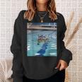 Competitive Swim Team Funny Kitty Cat Swimming Sweatshirt Gifts for Her Competitive Swim Team Funny Kitty Cat Swimming Sweatshirt Gifts for Her