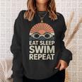 Eat Sleep Swim Repeat Swimmer Swimming Sweatshirt Gifts for Her Eat Sleep Swim Repeat Swimmer Swimming Sweatshirt Gifts for Her