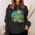 Green Sea Turtle Surfs Past a Canoe Paddle Sleeveless Sweatshirt Gifts for Her Green Sea Turtle Surfs Past a Canoe Paddle Sleeveless Sweatshirt Gifts for Her