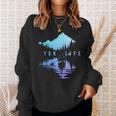 Kayak Kayak Vintage Mountains Canoe Kayak Sweatshirt Gifts for Her