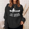 Lake Superior Bear Canoe Upper Peninsula For Yooper Sweatshirt Gifts for Her