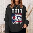 Ohio Flag Swimming Team Swim Swimmer US State Sweatshirt Gifts for Her