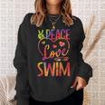 Peace Love Swim Swimming Tie Dye Swimmer Swimming Swim Team Sweatshirt Gifts for Her Peace Love Swim Swimming Tie Dye Swimmer Swimming Swim Team Sweatshirt Gifts for Her
