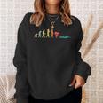 Retro Swimming Evolution For Swimmers Small Sweatshirt Gifts for Her