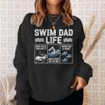 Swim Dad Life Swimmer Father's Day Swimming Daddy Sweatshirt Gifts for Her