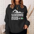 Swim Slogan Funny Swimming Mode On Swim Sweatshirt Gifts for Her Swim Slogan Funny Swimming Mode On Swim Sweatshirt Gifts for Her