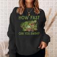 Swimmer Crocodile Swimming Humor How Fast You Can Swim Sweatshirt Gifts for Her Swimmer Crocodile Swimming Humor How Fast You Can Swim Sweatshirt Gifts for Her