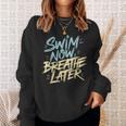 Swimmer Saying Swim Team Swimming Sweatshirt Gifts for Her