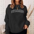 Swimming Athletic Lettering Swimmer Coach Sweatshirt Gifts for Her Swimming Athletic Lettering Swimmer Coach Sweatshirt Gifts for Her