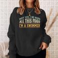 Swimming Swimmer Eating Swim Sweatshirt Gifts for Her Swimming Swimmer Eating Swim Sweatshirt Gifts for Her
