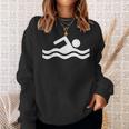 Swimming Symbol Sweatshirt Gifts for Her Swimming Symbol Sweatshirt Gifts for Her
