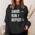 Swimrun Endurance Sports Swimming Running Swim Run Sweatshirt Gifts for Her