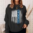 USA Flag Swimming Swim American Swimmer Sweatshirt Gifts for Her USA Flag Swimming Swim American Swimmer Sweatshirt Gifts for Her