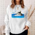 Cat Swimming Pool Sweatshirt Gifts for Her