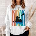 Kayaking Kayak Retro Art Canoe Raglan Baseball Tee Sweatshirt Gifts for Her