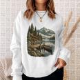 Lakeside Canoe Cabin Escape Scene Raglan Baseball Tee Sweatshirt Gifts for Her Lakeside Canoe Cabin Escape Scene Raglan Baseball Tee Sweatshirt Gifts for Her