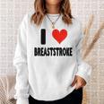 I Love Breaststroke Heart Swim Swimmer Pool Swimming Sweatshirt Gifts for Her I Love Breaststroke Heart Swim Swimmer Pool Swimming Sweatshirt Gifts for Her